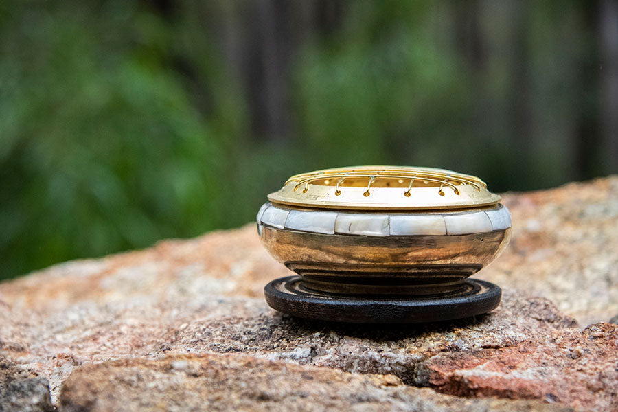 Incense Burner for Resin with MOP Inlay and Coaster image 1