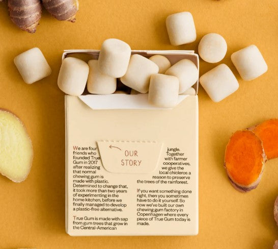 True Gum Ginger & Turmeric - Natural Chewing Gum