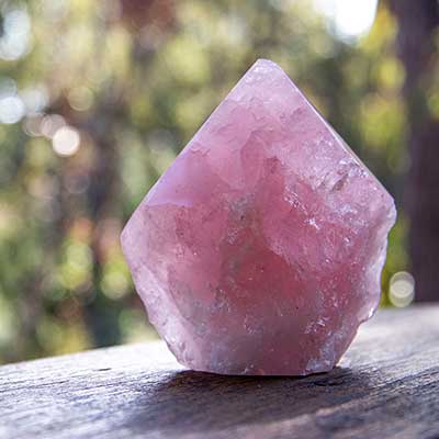 Semi Polished Rose Quartz Points image 0