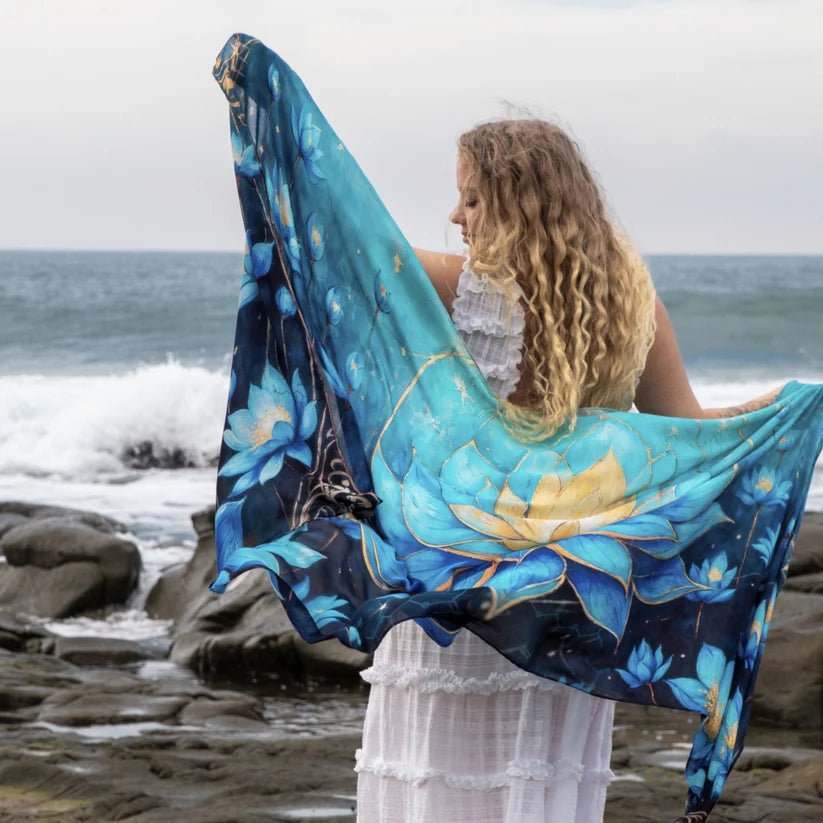 Blue Lotus Intuition Shawl