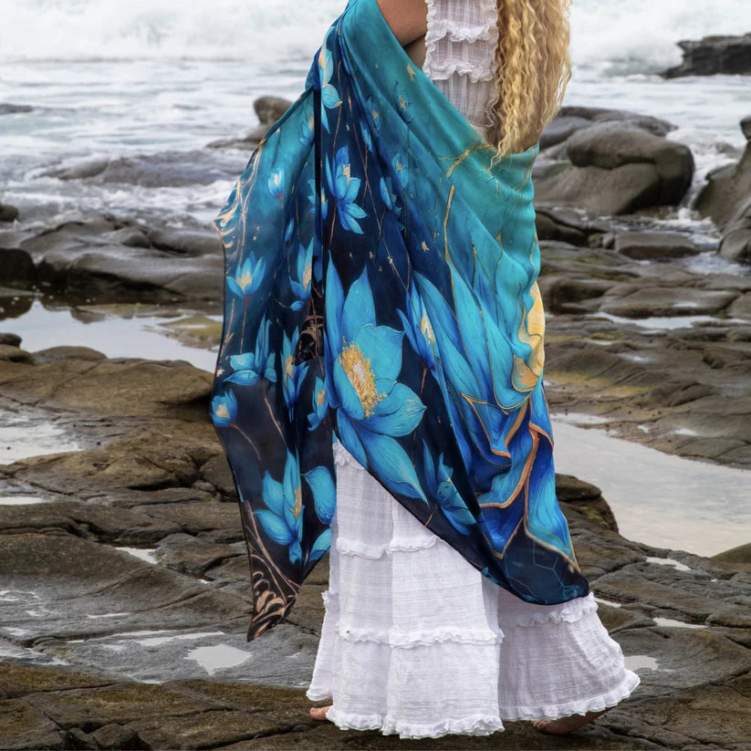Blue Lotus Intuition Shawl