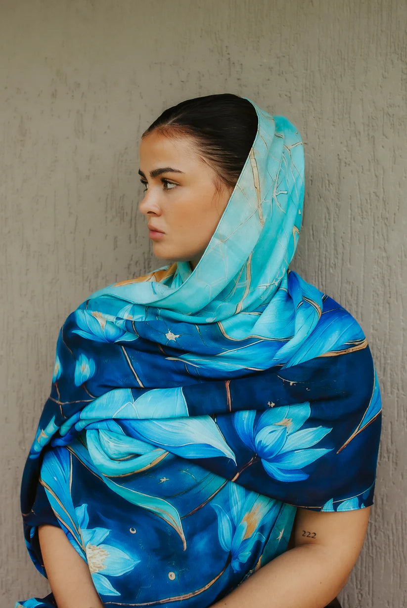 Blue Lotus Intuition Shawl