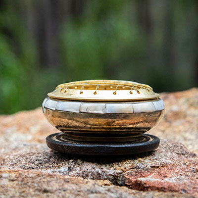 Incense Burner for Resin with MOP Inlay and Coaster image 0